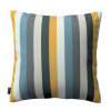 Dekoria Karin - jednoduchá obliečka, pásy v odtieňoch žlto-hnedo-modrých farbách, 50 x 50 cm, Vintage 70's, 143-59