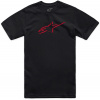 Tričko AGELESS SHADOW CSF, ALPINESTARS (čierna/červená, vel.M)