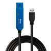 Kábel USB 3.2 Gen 1, A-A M/F 10m, 5Gbps, predlžovací, čierny, aktívny, PRO, reťazitelný