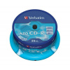 Verbatim CD-R 700MB 80min 52x Crystal 25-cake 43352