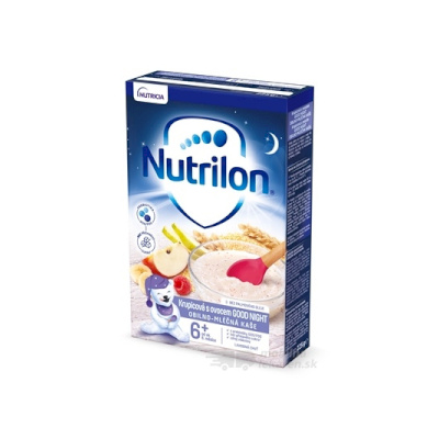 Nutrilon obilno-mliečna kaša krupicová s ovocím GOOD NIGHT, bez palmového oleja (od ukonč. 6. mesiaca) (inov.2021) 1x225 g