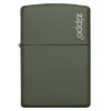 Zippo Green Matte Logo 26093