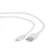 GEMBIRD CABLEXPERT USB 2.0 Nabíjací a synchronizačný kábel Lightning (IP5 a vyšší), 2 m, biely CC-USB2-AMLM-2M-W Gembird
