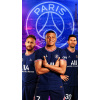 CUKROVÁ TLAČ Opłatek na Tort TRIO PSG Kylian Mbappe Neymar Messi + MENO