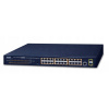 Planet GS-4210-24P2S sieťové pripojenie spravované L2 Gigabit Ethernet (10/100/1000) čierny 1U Podpora PoE