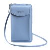 Dámska peňaženka, puzdro na mobil, minikabelka z PU kože Farba: Modrá