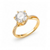 iZlato Forever Zásnubný prsteň Amélie s moissanitom 2,00 ct, žlté striebro ISBR109Y