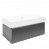 Swiss aqua technologies Koupelnová skříňka s umyvadlem SAT Feel 100x30x46 cm antracit mat SATFEEL100ANTU2