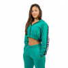Nebbia Crop mikina s kapucí ICONIC 254 zelená - S