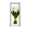 Fototapeta na dvere biele tulipány 75x205
