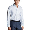 Charles Tyrwhitt Non-Iron Stretch Micro Print Shirt — Light Blue - Extra Slim fit
