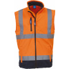 Yoko Reflexná softshellová vesta HV006 Fluorescent Orange