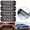 4 KS 4 LED DIÓDOVÉ VÝSTRAŽNÉ LAMPY KOHÚTY LED STROBOSKOPY CESTNÁ LAMPA