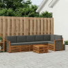 Rohová sofa sada s polštářem 6 pcs Přirozená a Anthracitová 3384438