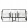 vidaXL Ohrádka pro psy 8 panelů ocelová 80 x 80 cm