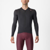 Castelli ESPRESSO dres, belgická modrá Farba: 085 svetlá čierna, Veľkosť: XXL pánsky cyklistický dres s dlhým rukávom
