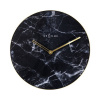 Nástenné hodiny NeXtime Marble tmavé Ø 40 cm