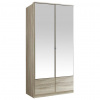 MID.YOU SKRIŇA SO ZRKADLOM, farba duba, 90/199/58 cm - Skrine - 001787054201