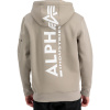 Alpha Industries Back Print Hoody pánska mikina vintage sand Veľkosť: L, Farba: hnedá, piesková