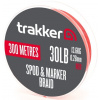 TRAKKER Šnúra Spod & Marker Braid Red 30lb, 13.60kg, 0.28mm, 300m
