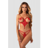 Červené crotchless body Matildea