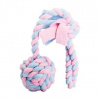 Pletené BABY preťahovadlo HipHop FLEECE ø 6 cm/ 30 cm, ružová/modrá