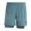 adidas Own the Run 2-in-1 Running pánske šortky Preloved Teal S