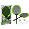 LEAN TOYS Sada 2 bedmintonových rakiet, 2 bedmintonové košíky, zelené