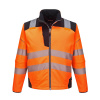 PW3 Bunda hi-vis softshell Oranžová/čierna