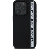 Kryt na mobil DKNY 3D Rubber Repeat Logo Line Zadný Kryt pre iPhone 16 Pro Black (DKHCP16L3DVSDLK)