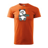 Sablio Tričko s potlačou I am doing my best Panda - oranžové 2XL
