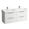 Laufen BASE skrinka pod dvojumývadlo 125,8x53,1x43,8 cm,4 zásuvky,Biela Lesklá H4025141102611
