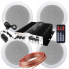 KÚPEĽŇOVÉ RÁDIO STROPNÉ - 4 x REPRODUKTOR 13 cm USB MP3