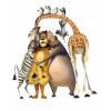 CUKROVÁ TLAČ jedlý obrázok na tortu Cukrová hmota Rozprávka Madagaskar 1 + MENO