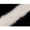 Našívacia odevná / dekoračná kožušina plochá šírka 9 cm Off White 1m