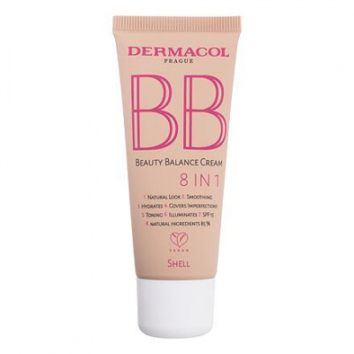 Dermacol BB Beauty Balance Cream 8 IN 1 SPF 15 ochranný a zkrášlující bb krém 30 ml odstín 3 Shell