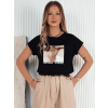 Dámske tričko s potlačou FALCI Farba čierna DSTREET RY2397 Farba: Biela, Veľkosť: S/M