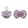 BIBS Infinity Fossil Grey/Mauve symetrický cumlík zo silikónu 2ks, veľkosť 2