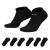 Nike Everyday Cushioned Training No-Show Socks (6 Pairs) Black/White M (5-8)