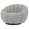 Autronic Kreslo relaxačné, látka šedá Bouclé, otočné. AK-341 GREY2