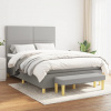 zahrada-XL Boxspring posteľ s matracom bledosivý 140x190 cm látka 3137069