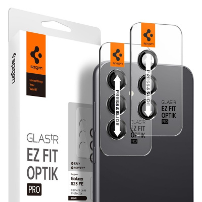 Spigen Glass tR EZ Fit Optik Pro Black 2 Pack - Samsung Galaxy S23 FE AGL06987