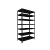 Skrutkovaný regál policový Biedrax 30 x 130 x 300 cm, čierny, 7 políc, nosnosť 150 kg na policu