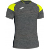 Joma Futbalový dres T-SHIRT CREW III DARK MELANGE-YELLOW-BLACK S/S Veľkosť: L