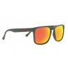 RED BULL SPECT LEAP 006P Matt Olive Green Rubber/Brown with Red Mirror Polarized