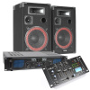 Max Complete 500W Bluetooth a USB DJ Set reproboxov so zosilňovačom a mixpultom