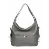 Kožená kabelka na rameno/batoh 328 tmavošedá