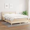 vidaXL Boxspring posteľ s matracom krémový 140x190 cm látka - Krémová - 55396-186998