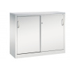 Kancelárska skriňa Acurado - Sideboard, posuvné dvere, 1200 x 400 x 1000 mm, bledosivá