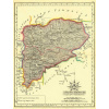 DEMETER GÖRÖG (1760-1833): Mapa Zvolenskej stolice. Kolorovaná medirytina. Budapešť, 1811. Druh potlače: Exkluzívne prevedenie na plátne v drevených lištách 100x136 - Reprodukcia dekoračnej historicke